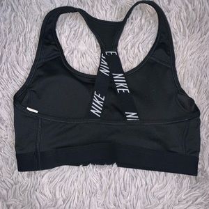 Padded black nike sports bra